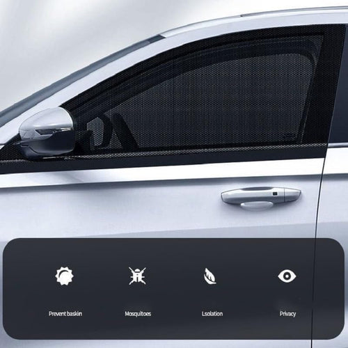 Car Window Shades - Highly Elastic Universal Car Side Window Cover, Breathable Mesh Camping Car Sun Shade for Reduce UV Rays, Car Screen Mosquito Net Privacy Protection