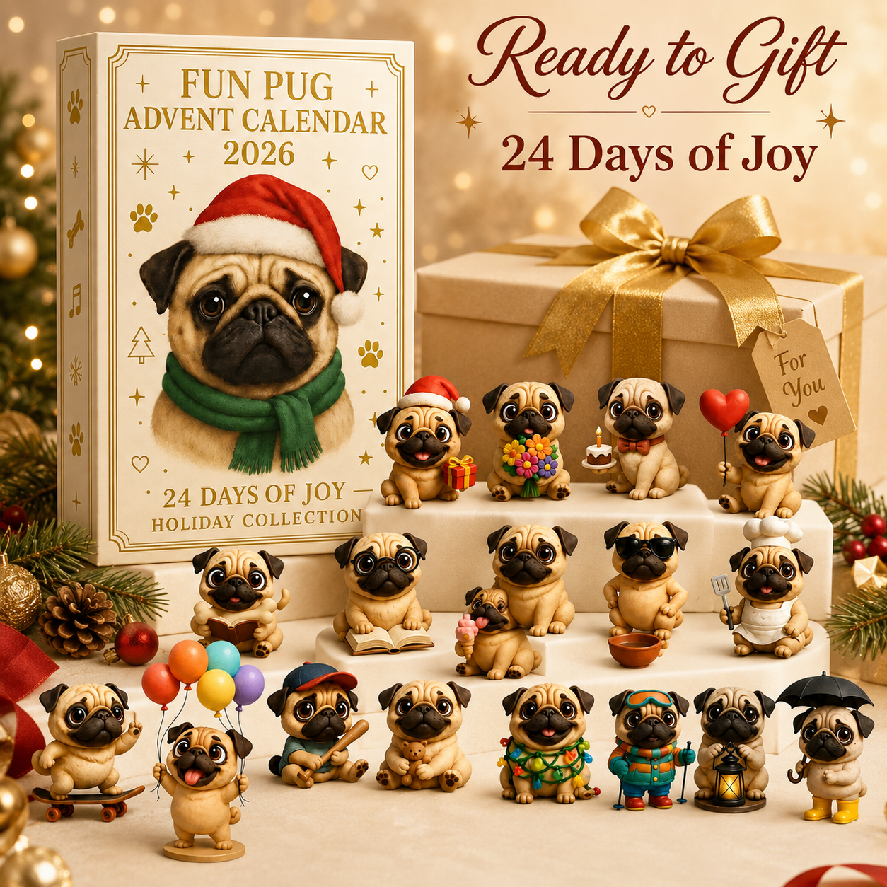2026 Fun Pug Advent Calendar🎄🐶