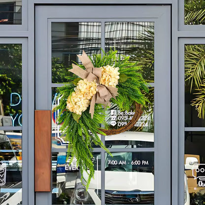 Handcrafted Rustic Hydrangea Wreath – Cozy & Inviting Decor