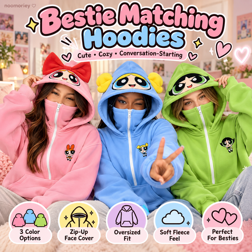 🔥Cozy Double-Hooded Half-Zip Sweatshirt