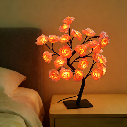 Rose-shaped night light