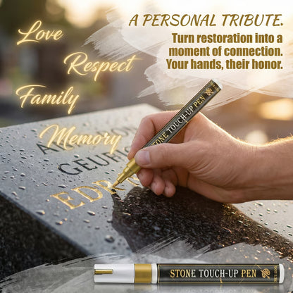 🐦Golden Tombstone Marker Pen for Restoring Faded Grave Inscriptions