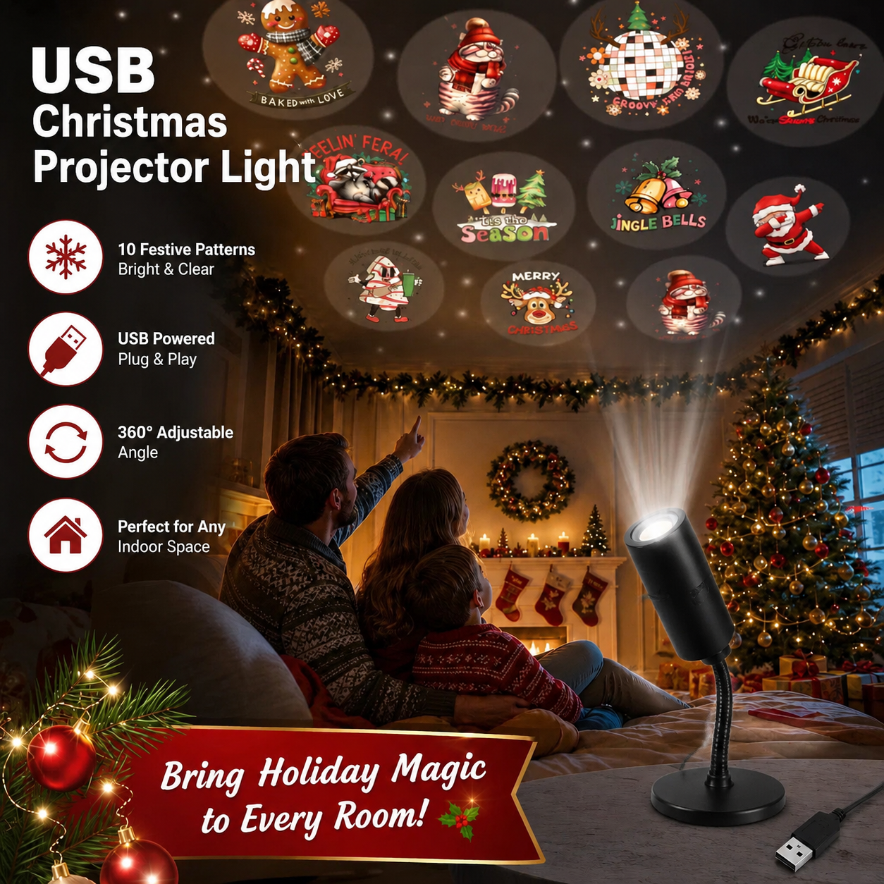 HD Christmas Projector – 6 or 10 Festive Scenes!!!