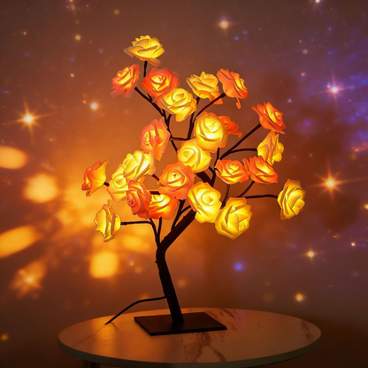 Rose-shaped night light
