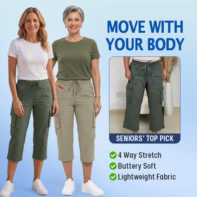 Women Cargo Capri Lightweight Hiking Cropped Pants