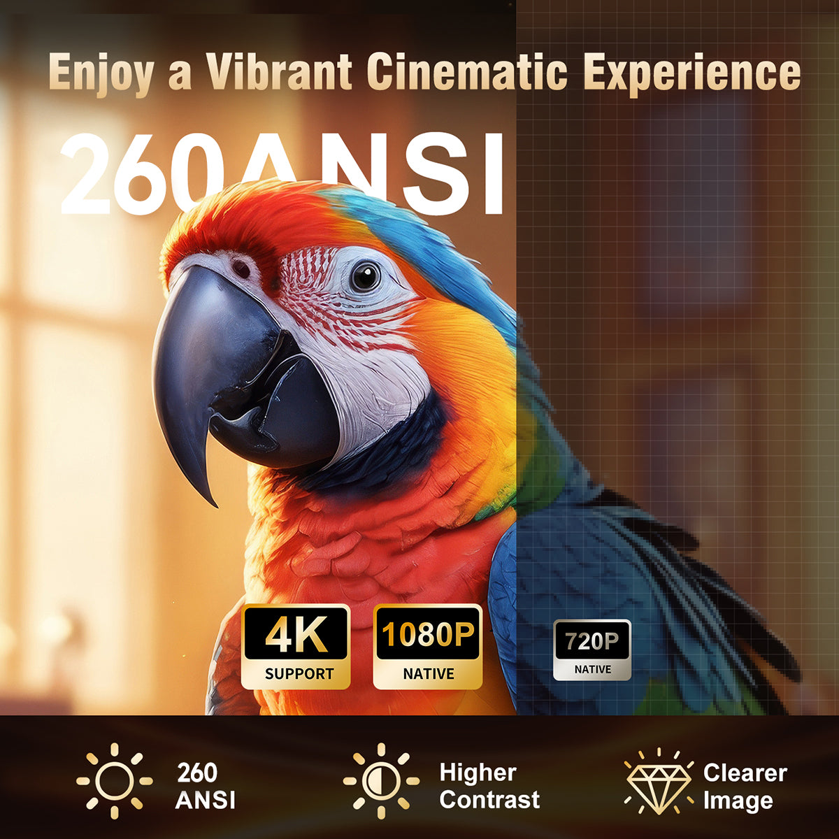 Magcubic HY310 Mini Projector – Auto Focus, Native 1080P (4K Support), Voice Control 🎬✨