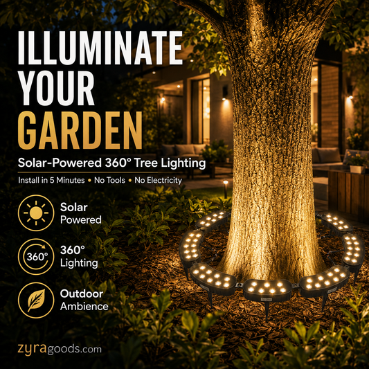 🌳💡Ring Solar Tree Lights – Weatherproof Outdoor Spotlights for Trees, Pillars & Gardens