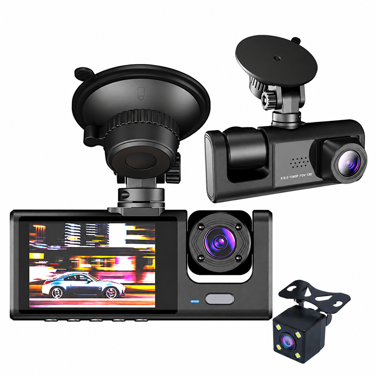 👀Upgraded 360° Protection Dash Cam 🚗 Triple-Lens 1080P Front・Cabin・Rear | WiFi Phone Link – Never Drive Blind Again! 🚗🛡️