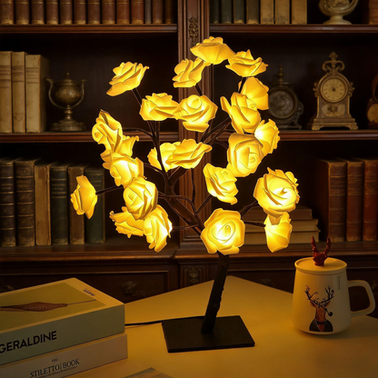 Rose-shaped night light