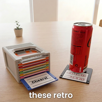 🔥HOT SALE 49% OFF💾FLOPPY CLICK | THE RETRO-TECH COASTER HOLDER✨