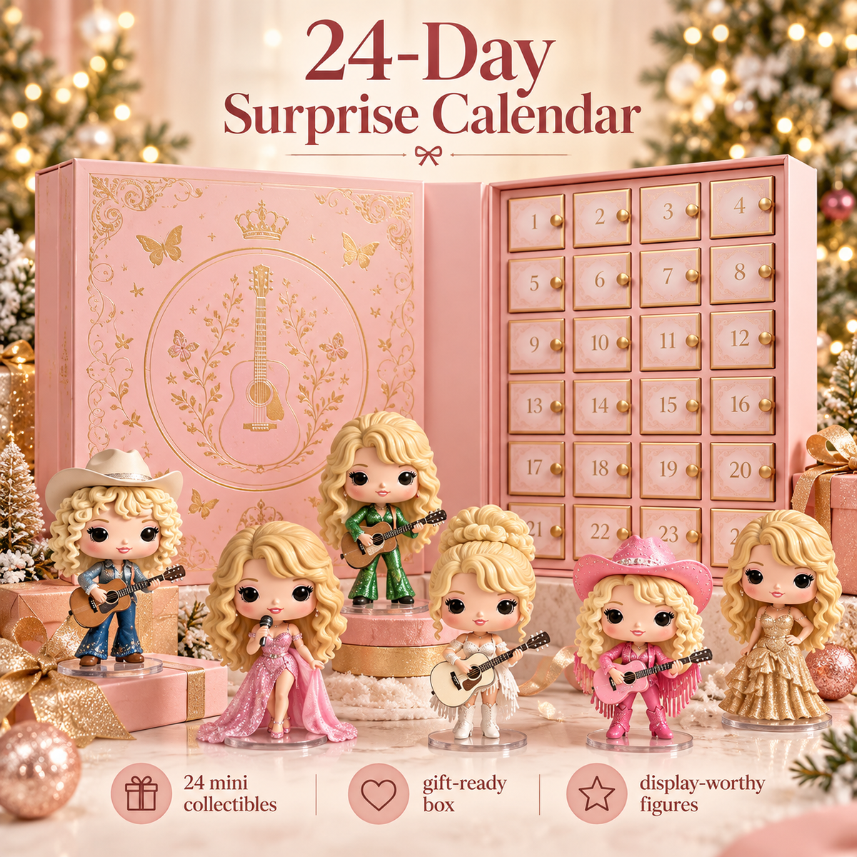 🎸Dolly Parton: A Christmas Countdown Calendar Honoring the Queen of Country Music