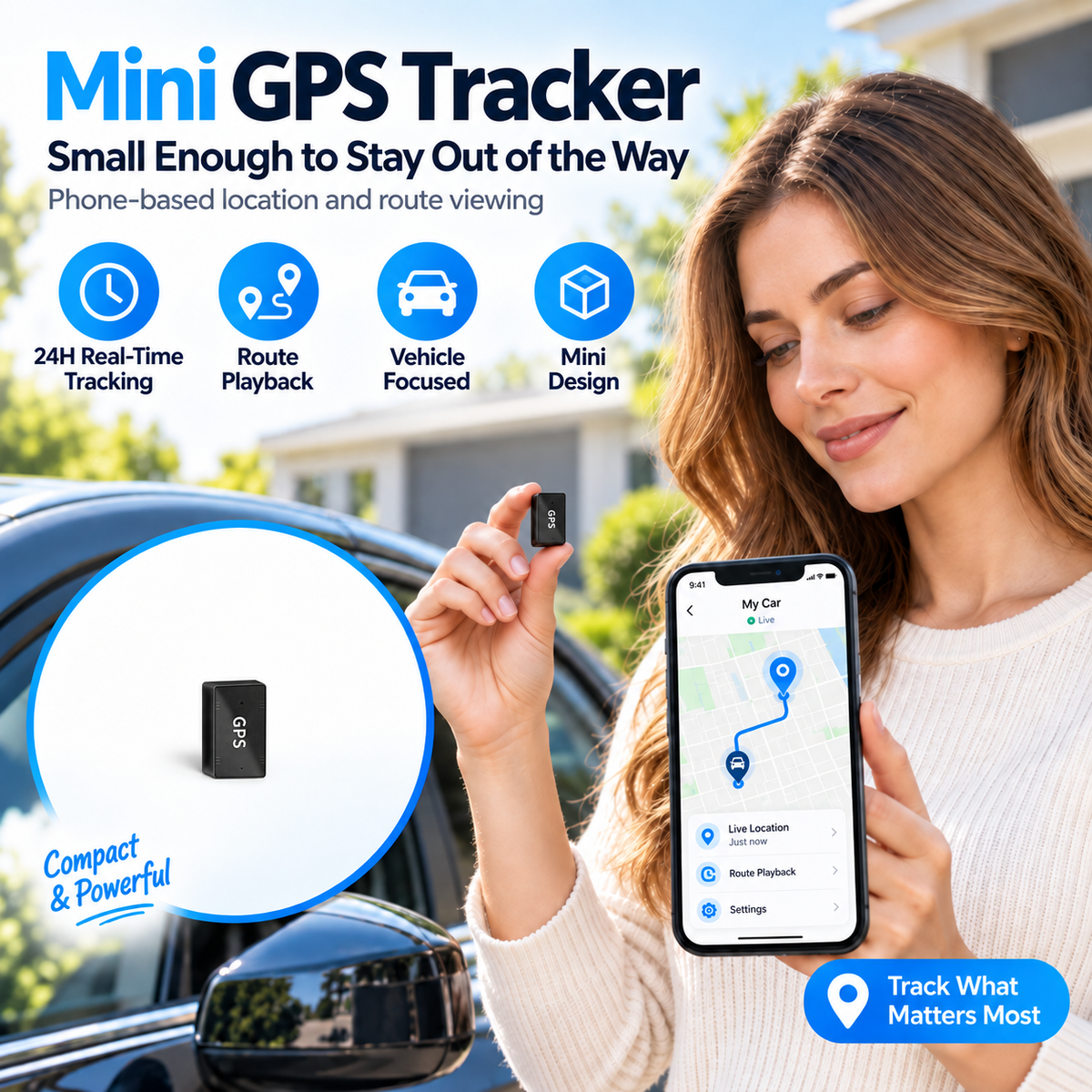 🔥 50% OFF Today – Portable Mini GPS Tracker with Real-Time Location & Safe-Zone Alerts