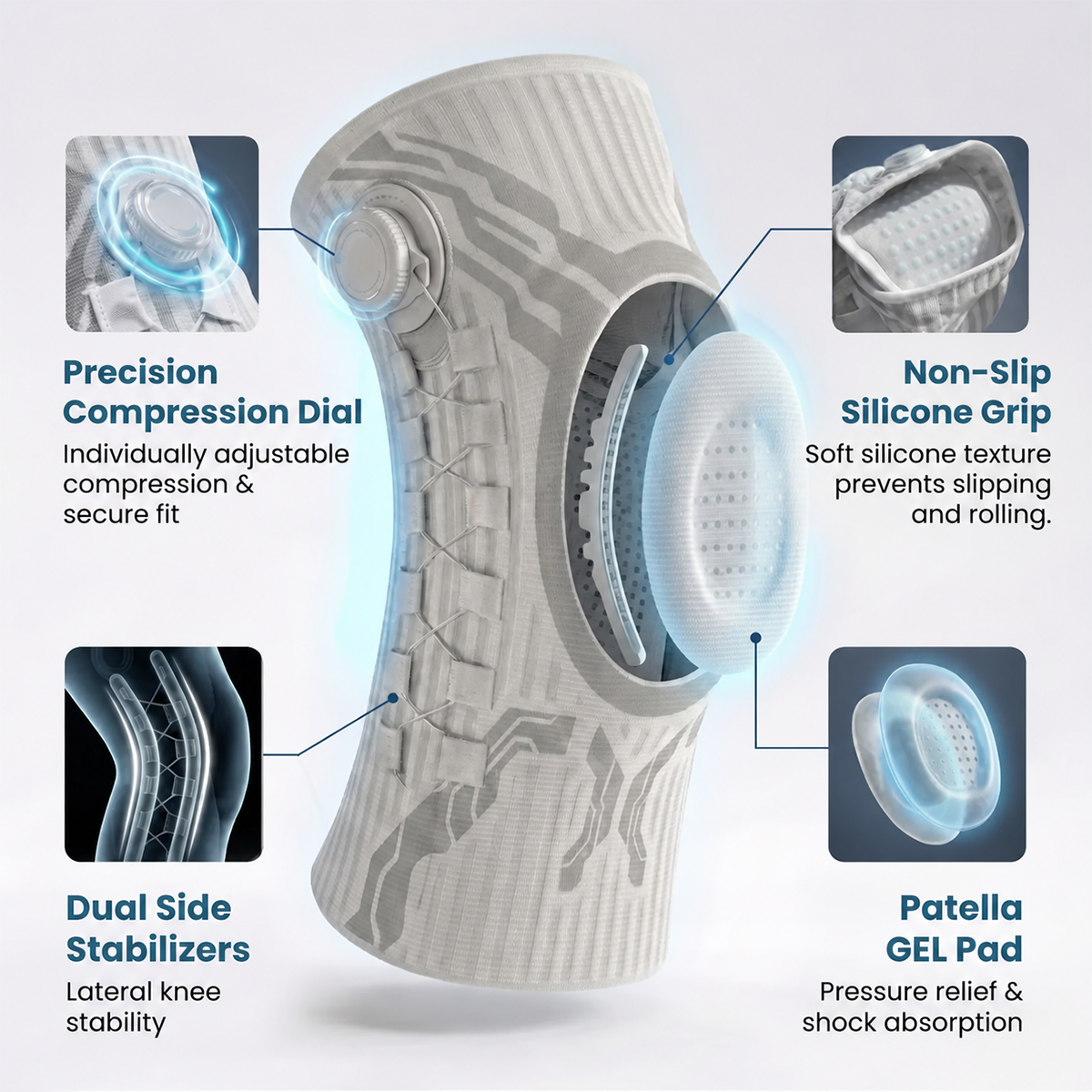 🦵 Not Just a Knee Sleeve — Adjustable Support That Fits You
