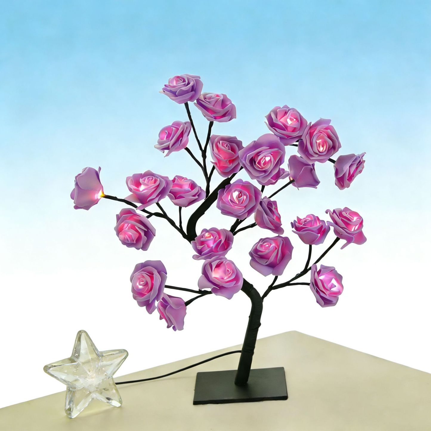 Rose-shaped night light
