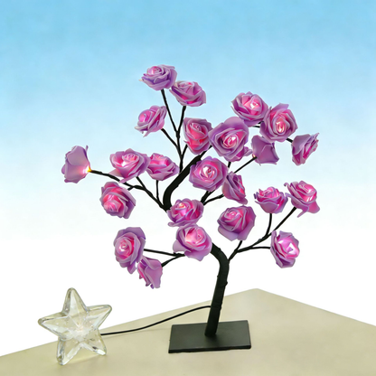 Rose-shaped night light