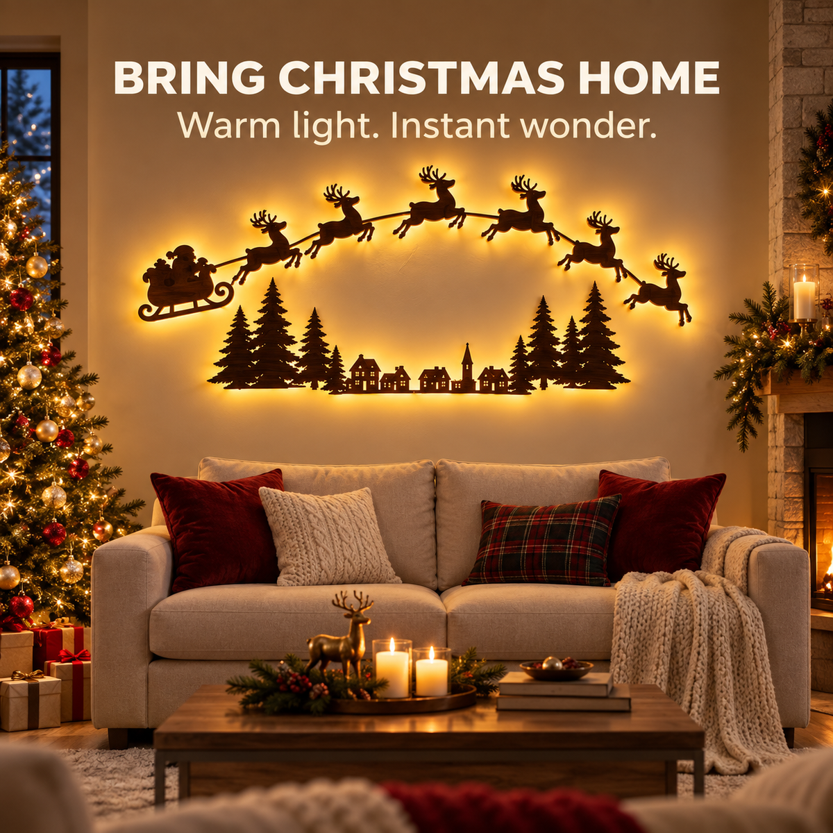 🎄Christmas Reindeer LED Wall Decor