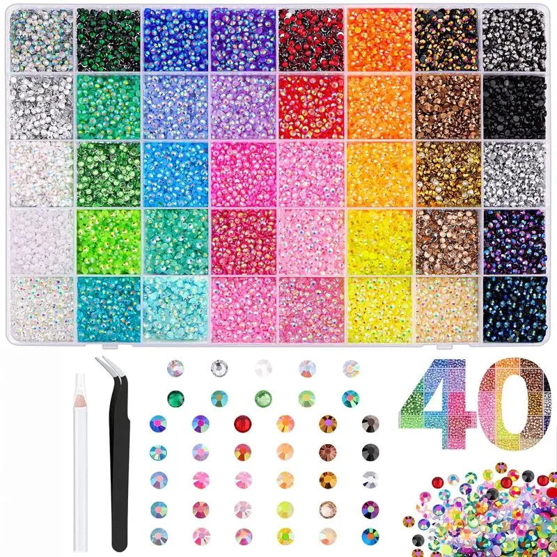 10000Pcs Resin Jelly Rhinestones for Crafting