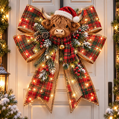 🎀🎄Big & Bright Holiday Bows – A Glowing Christmas Welcome