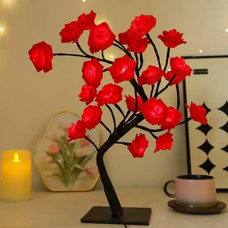 Rose-shaped night light