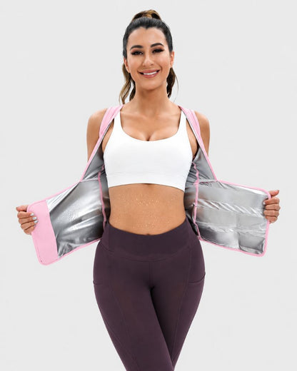 Zip-Up Sauna Sweat Compression Waist Trainer Vest