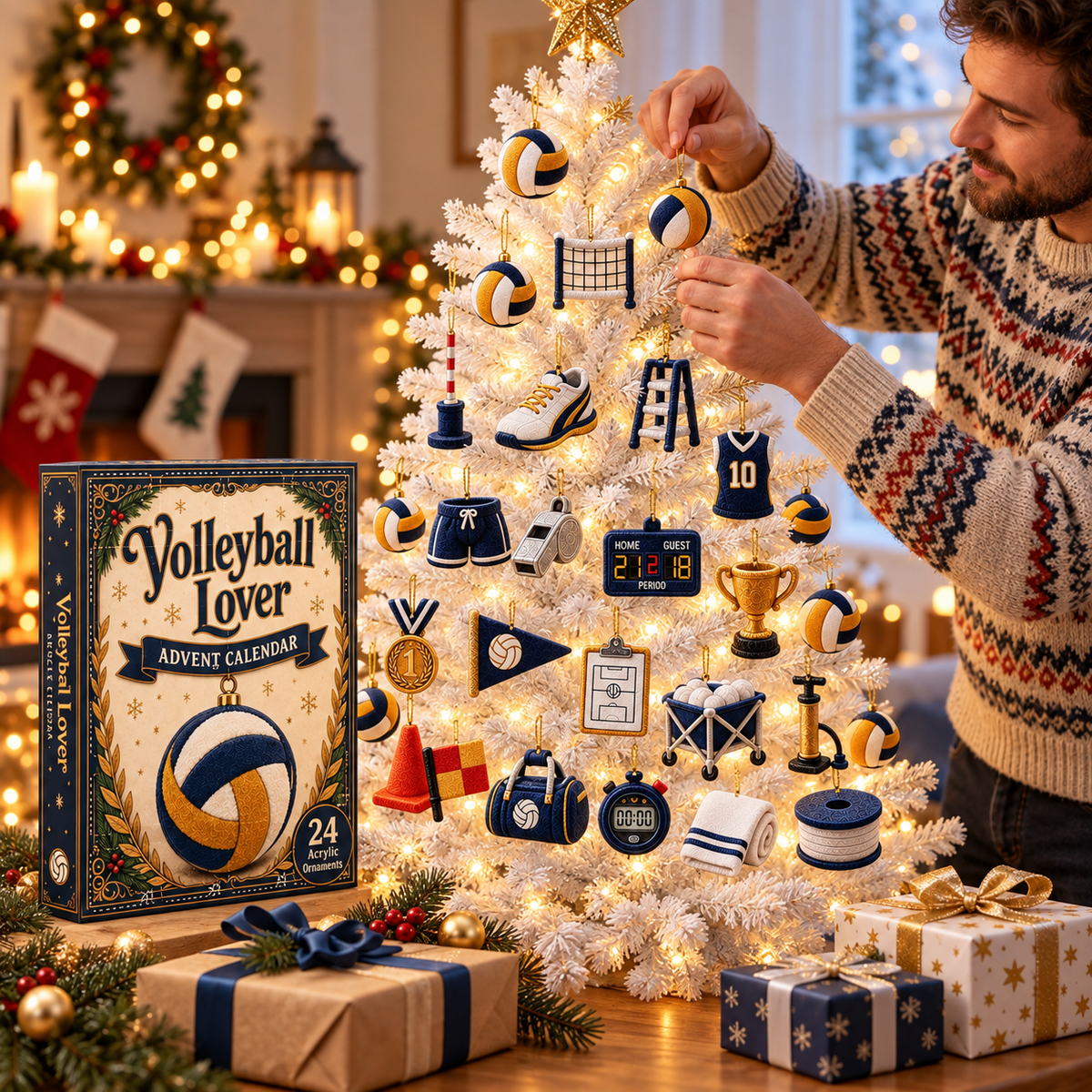 🎄 LAST CHANCE 50% OFF – 24-Day Volleyball Advent Calendar With 24 Game-Day Ornaments 🏐
