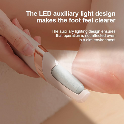 Electric Foot File – Rechargeable Callus Remover for Hard, Cracked Skin – at-Home Pedicure Kit for Smooth Feet (Men & Women) (Pink)