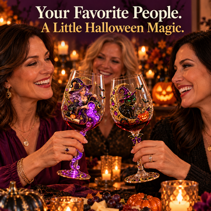 🎃 Halloween Decorative Wine Glass Collection | 5 Spooky Designs