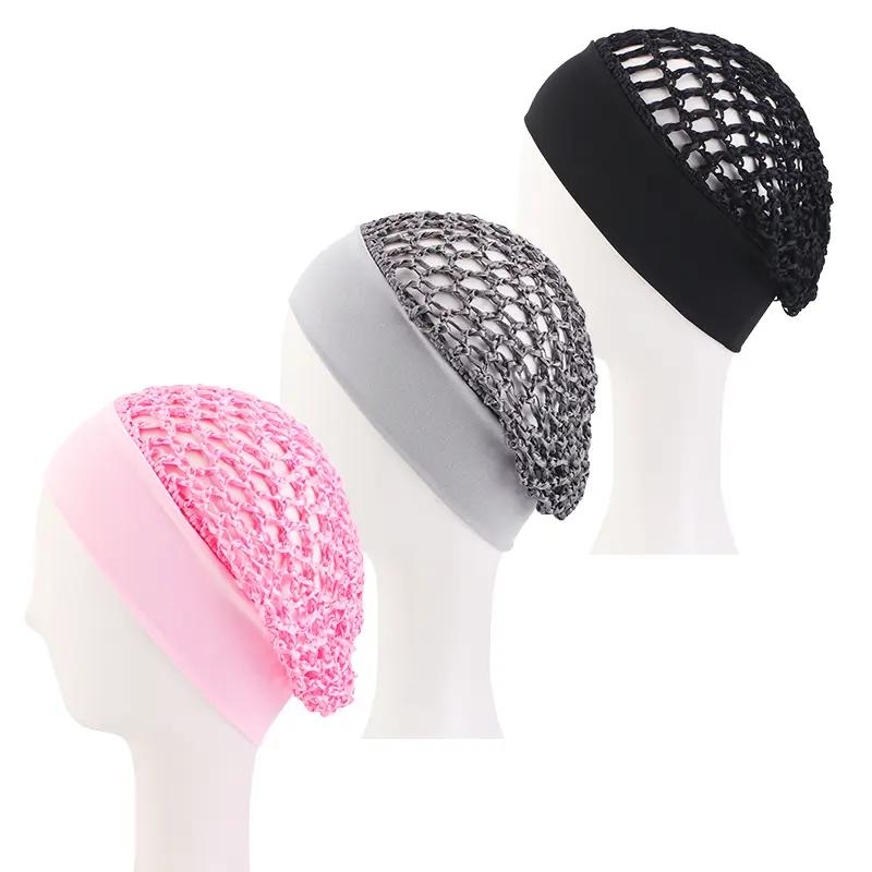 Humwam 3-Piece Stretchy Wide-Edge Sleeping Cap Set, Soft Protection Bonnet for Nighttime Hair Care & Beauty (Shower Cap for Home Bathroom Use),sohochic