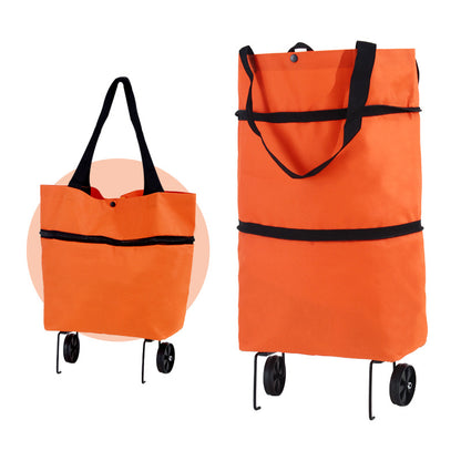 🛒 Foldable Grocery Cart Bag – The Rolling Shopping Bag That Saves Your Back