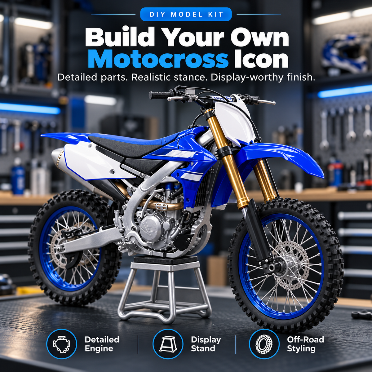🏁 DIY Motocross Dirt Bike Model Kit 🏍️ Build Your Own Racing Legend!