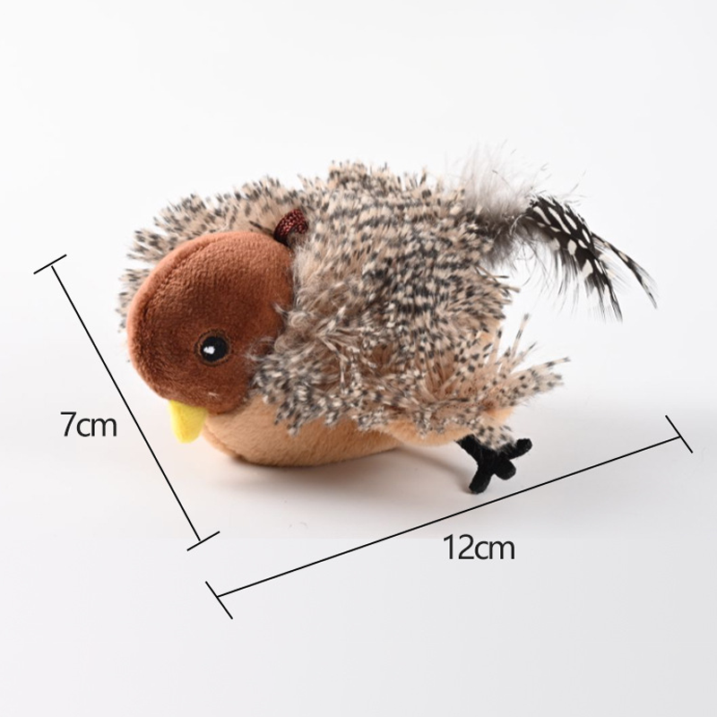 😻Lifelike Plush Electric Fluttering Pet Bird Toy |🐦the most realistic, irresistible cat toy