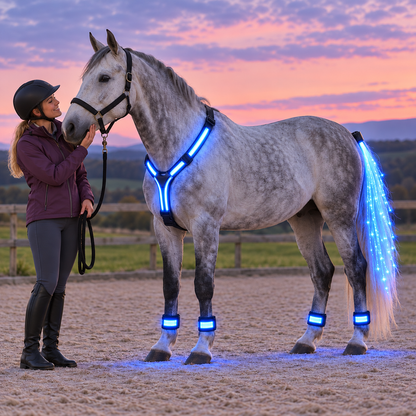✨49% OFF🌈🐎 Ride in Color! LED Horse Light Set – Blue, Green & Pink
