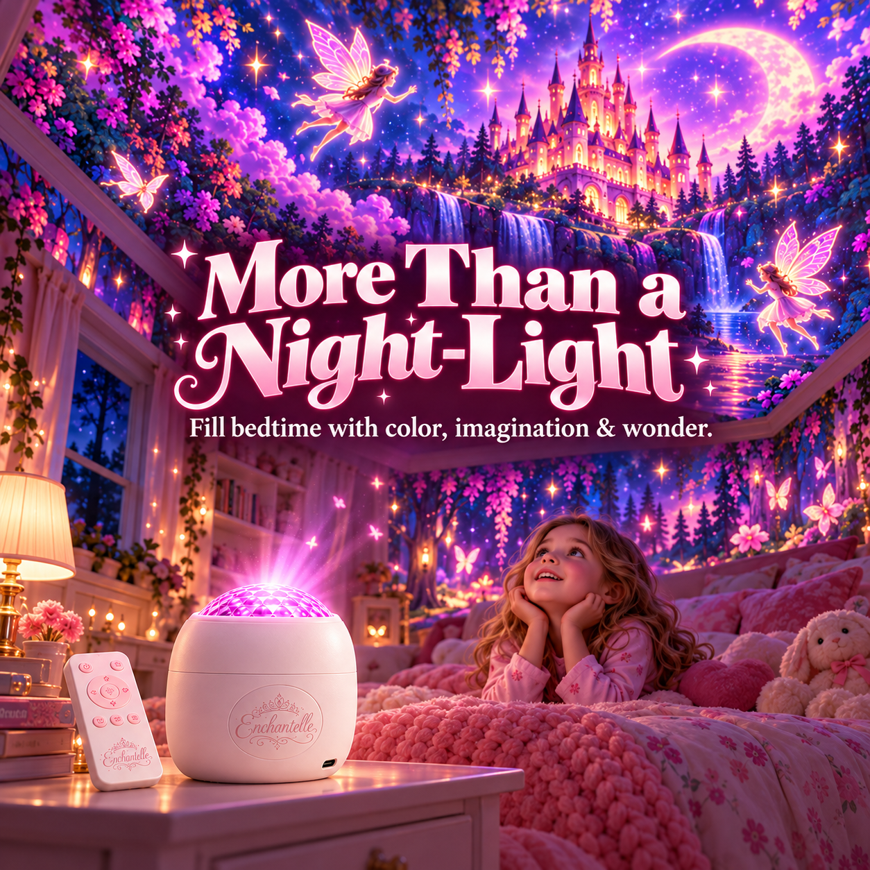 Magical Fantasy Room Projector - choose between three imaginative scene films