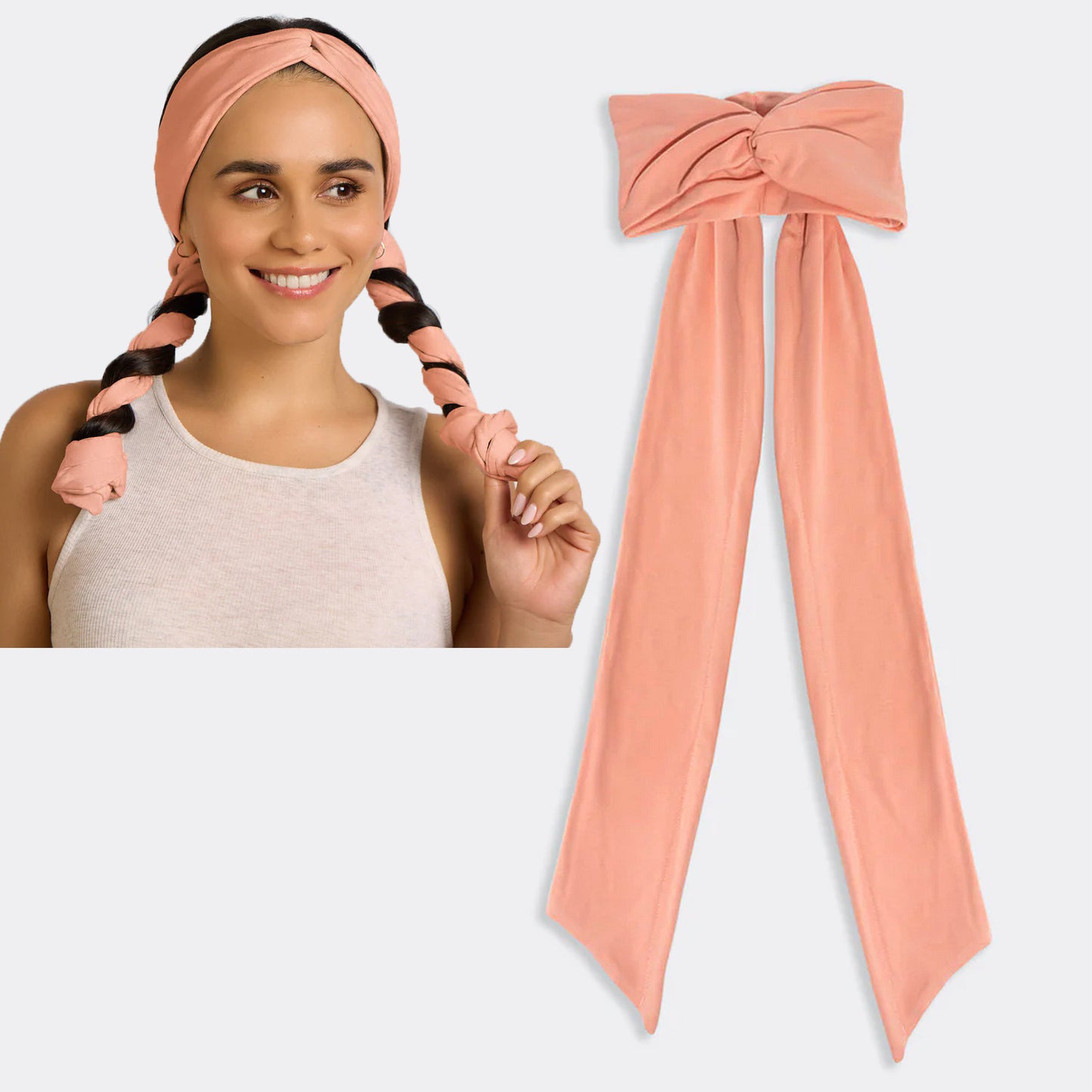 Heatless Hair Curler Headband Heather Gray