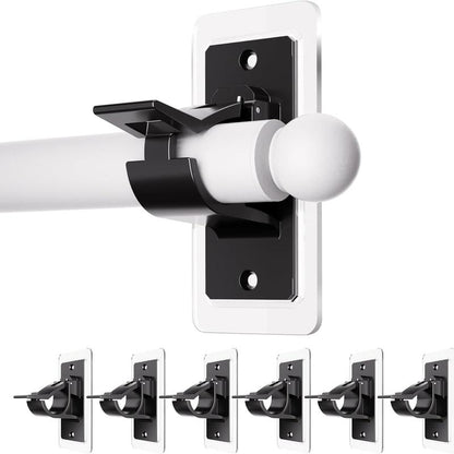 🏡🛠️ Nail-Free Self-Adhesive Curtain Rod Holders | Elegant Gold Drapery Hook Brackets for Renters 🏠💛