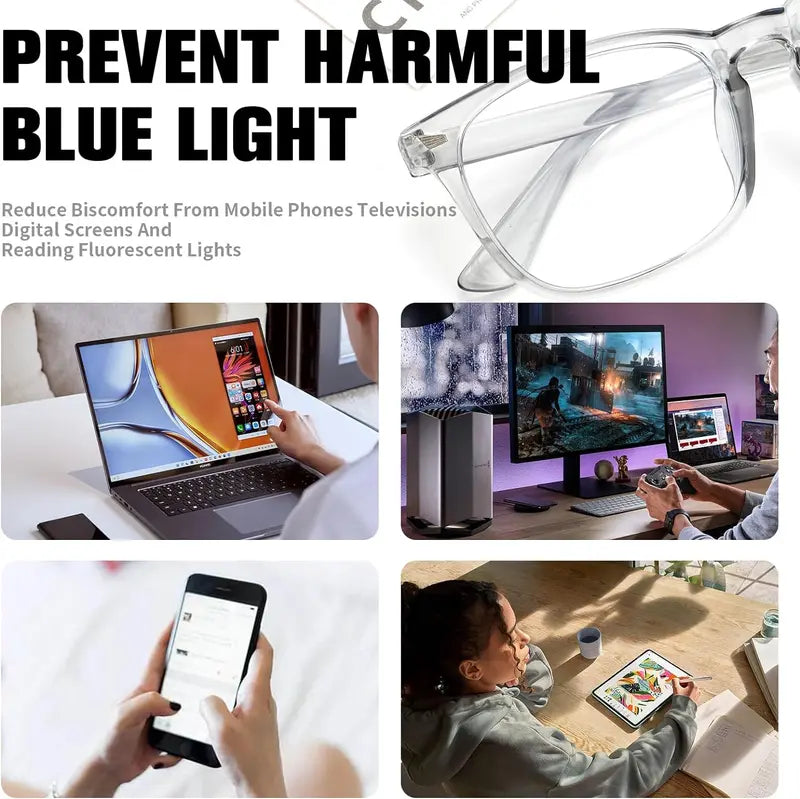 Blue Light Eyeglasses for Men Women