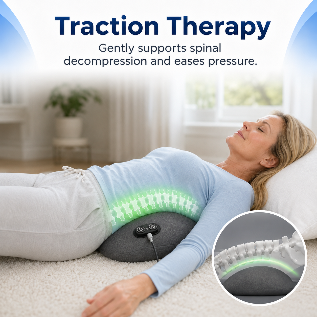 3-in-1 Multi-functional Lumbar and Cervical Support Pillow