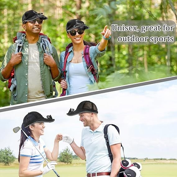 🔥Buy 2 Free Shipping ✨Cooling Solar Fan Hat – UV Protection & Breathable Mesh