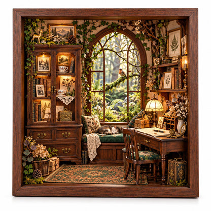 The Woodland Memory House™ 3D Handmade Heritage Shadow Box