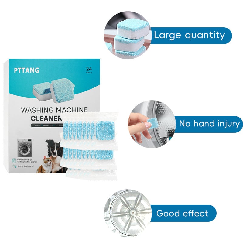 🔥Buy 2 Free Shipping🔥24 PCS Eco-Friendly Washing Machine Cleaner Fights Pet Odors & Hair Build-Up for Fresh Clean Machines