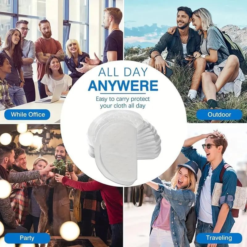 Invisible, Breathable, Disposable Underarm Sweat Pads — Daily Use, Fitness, Travel