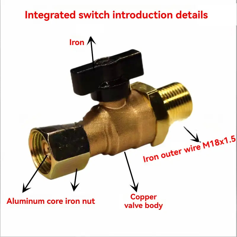 Solid Brass Front Air Brake Cut Off Valve