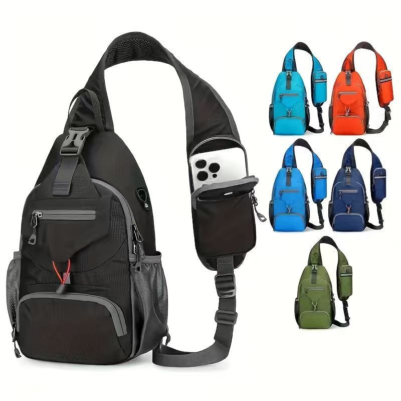 🎒Packable Small Crossbody Sling Backpack with Side Pouch