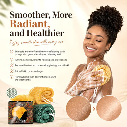4 - PACK African exfoliating net Sponge