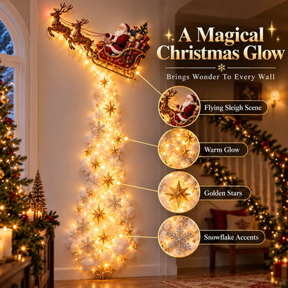 🎄 Christmas Magic LED Train Wall Light | Santa Holiday Wall Decoration