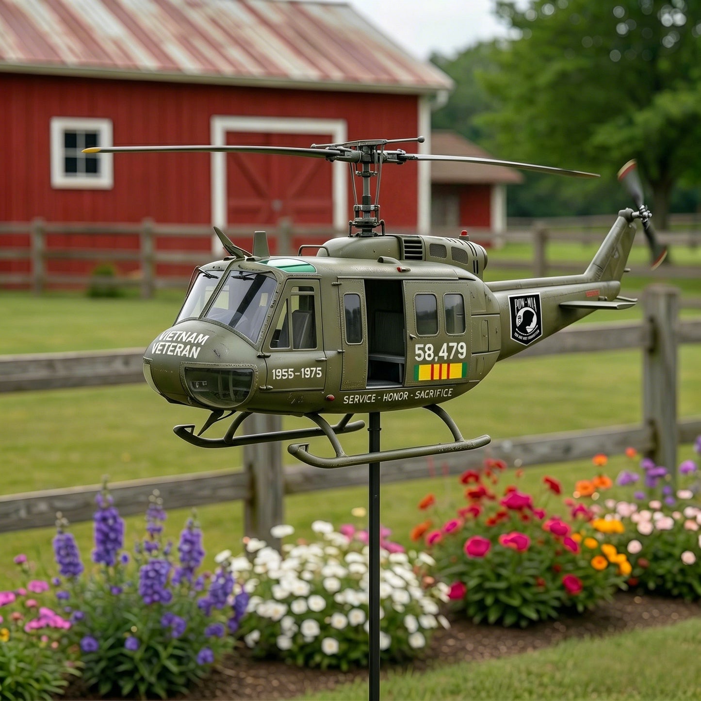 🏆Promo: 49% OFF 🎖️-Vietnam Veteran UH-1 Helicopter Wind Spinner