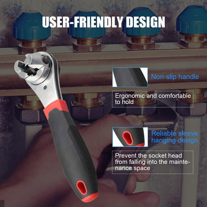 🔥49% OFF | Adjustable Ratchet Wrench 6-22mm 🛠️ Heavy Duty CR-V Steel Repair Spanner