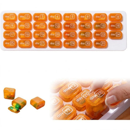 31-Day Pill Organizer Tray – Monthly Medication & Vitamin Tracker for Daily Wellness
