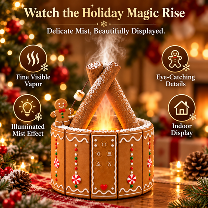 🔥 MerryMist Christmas Campfire Diffuser – Light-Up Holiday Mist Decoration