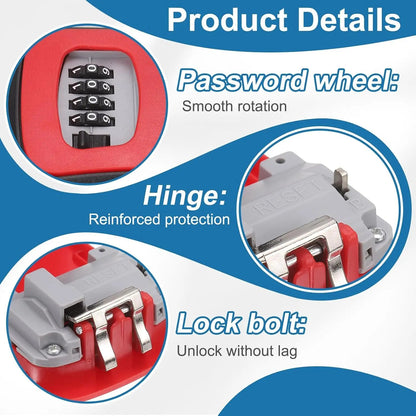 🔐⚡ Wall‑Mount Resettable Combination Key Box – Rust‑Proof, Large Storage, Heavy‑Duty ✨